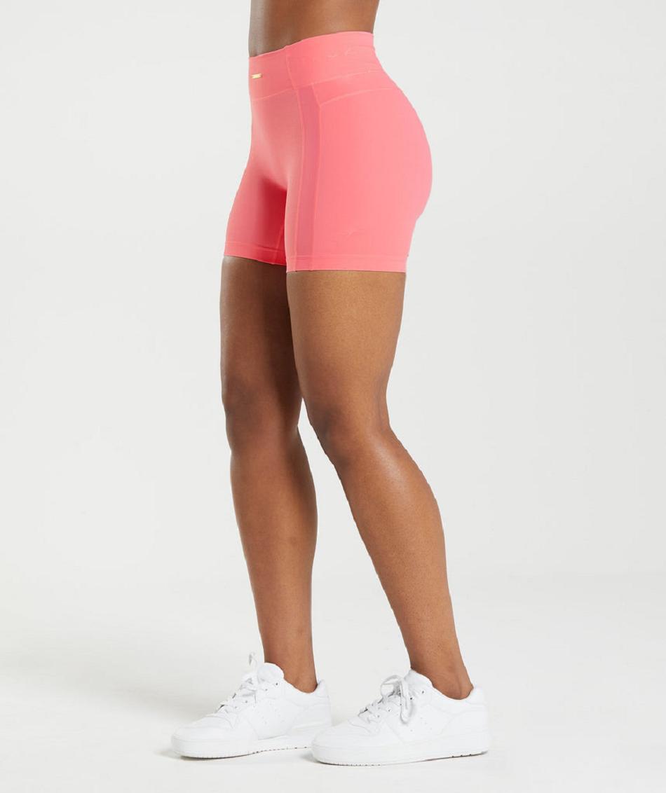 Pantalones Cortos Gymshark Whitney Mesh Mujer Rosas | CO 2772KOR